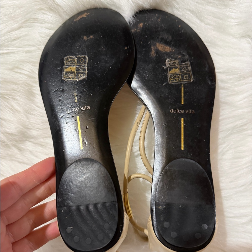 Dolce Vita Tan and Gold Sandals - Picture 4 of 4